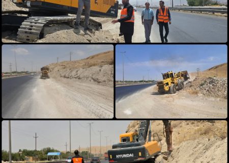 آغاز عملیات ترانشه‌برداری در محور خرم‌آباد_ بروجرد محدوده پیچ پادگان مهندسی